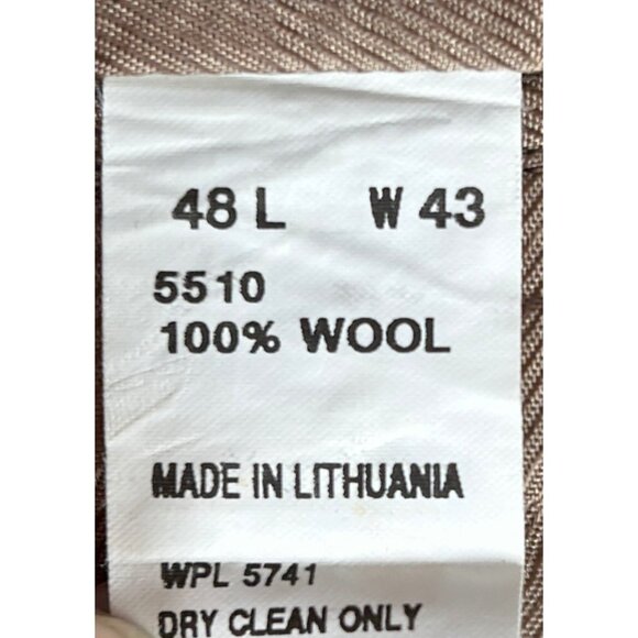 Oscar de la Renta Blazer Jacket Mens 48L Gray Herringbone 100% Wool Classic Fit - Picture 5 of 12